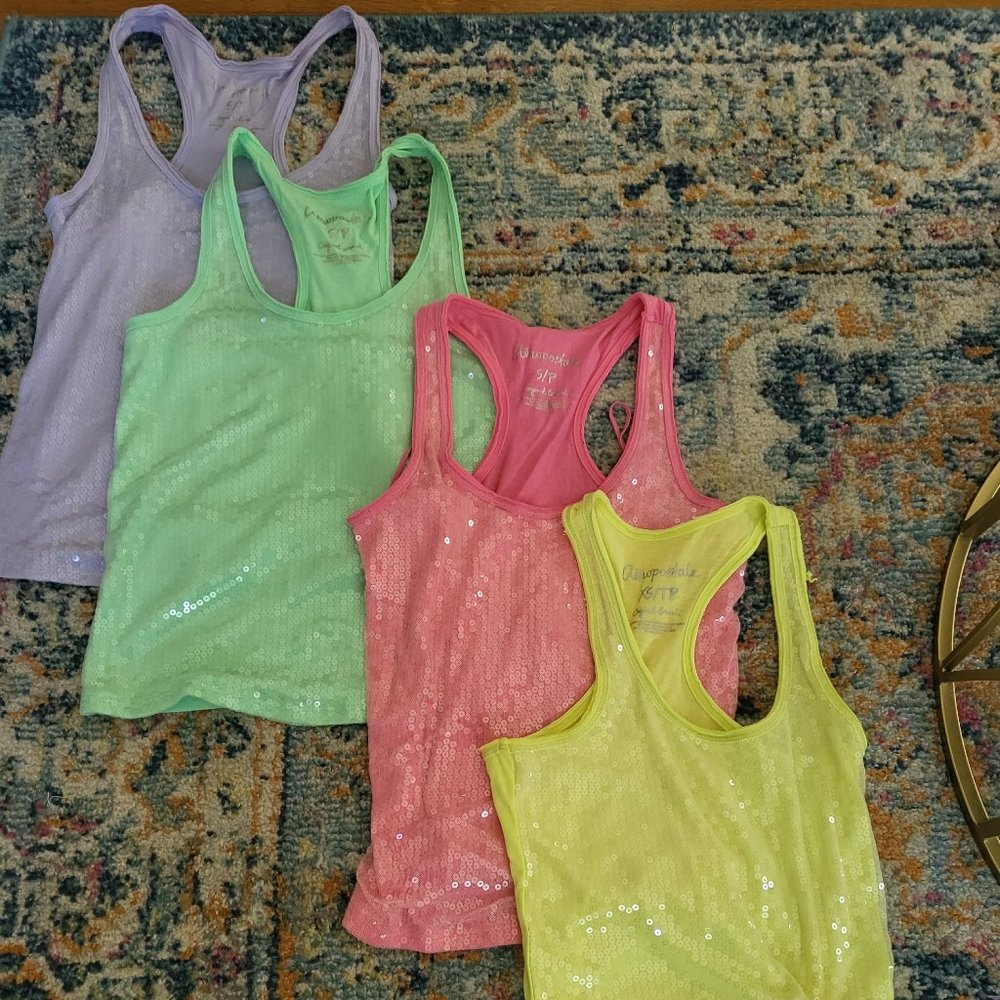 Aeropostale SPARKLE ✨️ tank tops 4 for $10